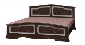 ЕЛЕНА Кровать из массива 1400 (Орех темный) в Качканаре - kachkanar.mebel-74.com | фото