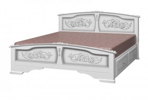 ЕЛЕНА Кровать из массива 1400 с 2-мя ящиками  в Качканаре - kachkanar.mebel-74.com | фото