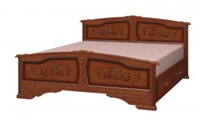 ЕЛЕНА Кровать из массива 1800 (Орех) с 2-мя ящиками в Качканаре - kachkanar.mebel-74.com | фото