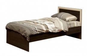Кровать одинарная 21.55 (шир. 900) с настилом (венге/профиль дуб линдберг) в Качканаре - kachkanar.mebel-74.com | фото