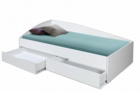 Кровать одинарная "Фея - 3" асимметричная 2000х900 (белая) в Качканаре - kachkanar.mebel-74.com | фото