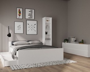 Кровать ОРИОН двухспальная с ортопедическим основанием 140х200, цвет белый в Качканаре - kachkanar.mebel-74.com | фото