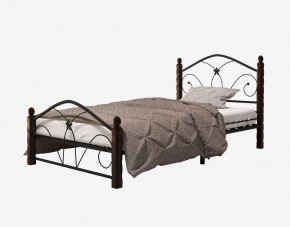 Кровать "Селена 1" Черная (900*2000) (ножки-шоколад) с коваными элементами в Качканаре - kachkanar.mebel-74.com | фото