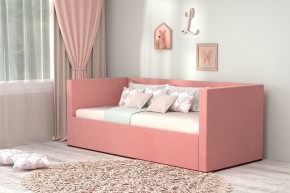 Кровать с ПМ (арт.030) (с/м 900*2000мм) (б/матр), ткань розовая в Качканаре - kachkanar.mebel-74.com | фото