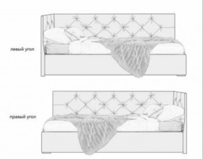Кровать угловая Хлоя интерьерная +основание (120х200) в Качканаре - kachkanar.mebel-74.com | фото
