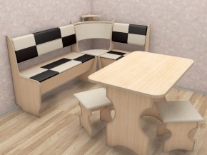 Кухонный уголок Домино Стандарт + стол + табурет 2 шт. (1000*1500) в Качканаре - kachkanar.mebel-74.com | фото