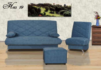 Комплект мягкой мебели НЕО 19 (3+1+ Пуф) в Качканаре - kachkanar.mebel-74.com | фото