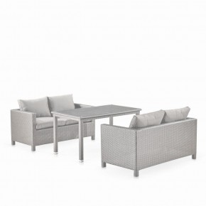 Обеденный комплект плетеной мебели с диванами T256C/S59C-W85 Latte в Качканаре - kachkanar.mebel-74.com | фото