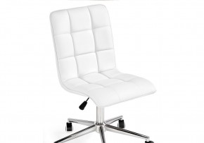 Офисное кресло Квадро экокожа белая / хром в Качканаре - kachkanar.mebel-74.com | фото