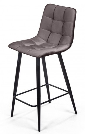 Полубарный стул CHILLI-QB графит #14, велюр / черный каркас (H=66cm) М-City в Качканаре - kachkanar.mebel-74.com | фото