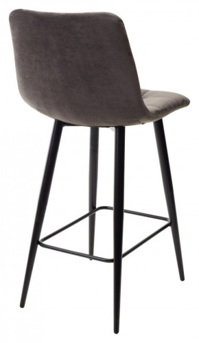 Полубарный стул CHILLI-QB графит #14, велюр / черный каркас (H=66cm) М-City в Качканаре - kachkanar.mebel-74.com | фото