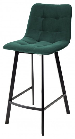 Полубарный стул CHILLI-QB SQUARE зеленый #19, велюр / черный каркас (H=66cm) М-City в Качканаре - kachkanar.mebel-74.com | фото