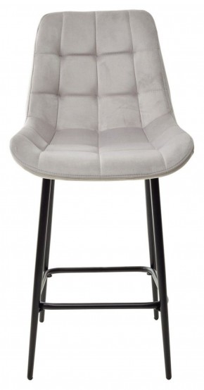 Полубарный стул ХОФМАН, цвет H-09 Светло-серый, велюр / черный каркас H=63cm М-City в Качканаре - kachkanar.mebel-74.com | фото