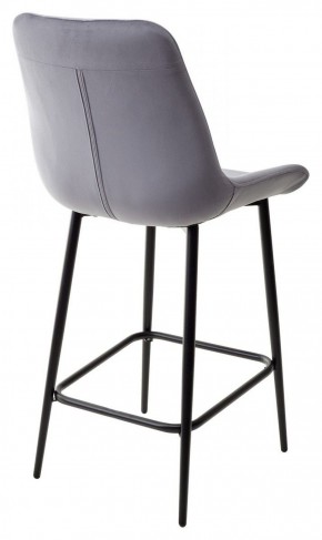 Полубарный стул ХОФМАН, цвет H-14 Серый, велюр / черный каркас H=63cm М-City в Качканаре - kachkanar.mebel-74.com | фото