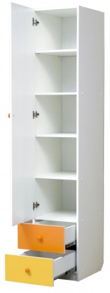 Шкаф 1-но дверный с ящиками и зеркалом Радуга (400) в Качканаре - kachkanar.mebel-74.com | фото