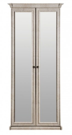 Шкаф 2-х створчатый с зеркалом Афина (крем корень) в Качканаре - kachkanar.mebel-74.com | фото