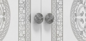 Шкаф 4-х дверный с зеркалами (12.244) Грация (белый/серебро) в Качканаре - kachkanar.mebel-74.com | фото