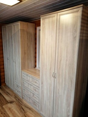 Шкаф для белья со штангой, полками и ящиками арт. 113 в Качканаре - kachkanar.mebel-74.com | фото