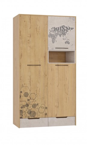 Шкаф для одежды 3 двери и 2 ящика Шк134.0 ДС Стэнфорд в Качканаре - kachkanar.mebel-74.com | фото