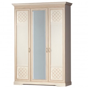 Шкаф для одежды 3-дверный №800 Парма кремовый белый в Качканаре - kachkanar.mebel-74.com | фото