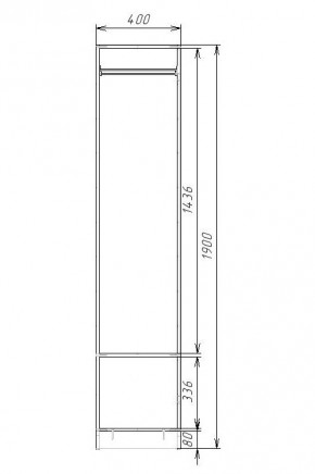 Шкаф для Одежды ЭШ1-РП-19-4 (ручка профильная) серия "Экон" в Качканаре - kachkanar.mebel-74.com | фото