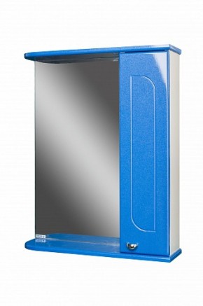 Шкаф-зеркало Радуга Синий металлик 55 правый АЙСБЕРГ (DA1129HZR) в Качканаре - kachkanar.mebel-74.com | фото