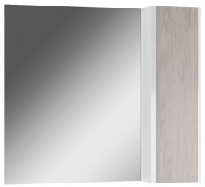 Шкаф-зеркало Uno 80 Дуб серый левый/правый Домино (DU1504HZ) в Качканаре - kachkanar.mebel-74.com | фото