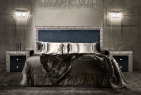 Спальный гарнитур Тиффани Premium черная/серебро в Качканаре - kachkanar.mebel-74.com | фото