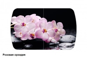 Стол Бостон 900*600 (опоры Брифинг) Стекло/фотопечать Розовая Орхидея в Качканаре - kachkanar.mebel-74.com | фото
