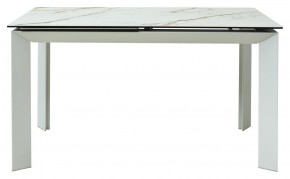 Стол CREMONA 160 KL-188 Контрастный мрамор / белый каркас, ®DISAUR в Качканаре - kachkanar.mebel-74.com | фото