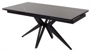 Стол FORIO 160 MATT BLACK MARBLE SOLID CERAMIC / BLACK, ®DISAUR в Качканаре - kachkanar.mebel-74.com | фото