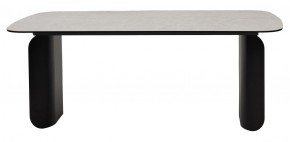 Стол NORD 200 TL-102 Бежевый мрамор, испанская керамика / черный каркас, ®DISAUR в Качканаре - kachkanar.mebel-74.com | фото