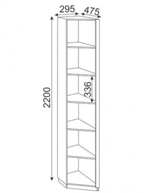 Угловая секция Глэдис М25 (ЯШС/Белый) в Качканаре - kachkanar.mebel-74.com | фото