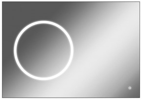 Зеркало Eclipse 100 black с подсветкой Sansa (SE1032Z) в Качканаре - kachkanar.mebel-74.com | фото