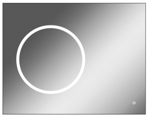 Зеркало Eclipse 90 black с подсветкой Sansa (SE1031Z) в Качканаре - kachkanar.mebel-74.com | фото